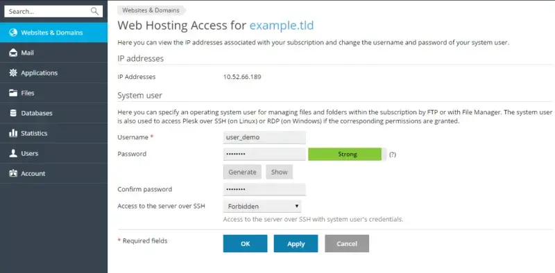 Αλλαγή κωδικού FTP στο hosting του domain σας