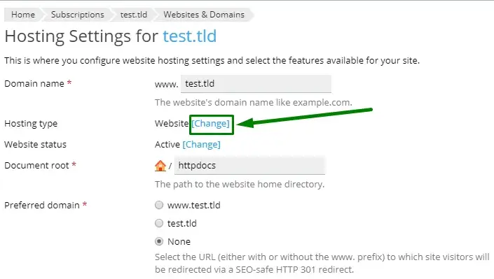 αλλαγή hosting σε domain forwarding