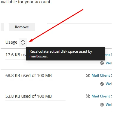Υπολογισμός διαθέσιμου χώρου email στο Horde