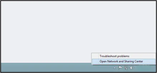 Επιλογή Network Status για DNS